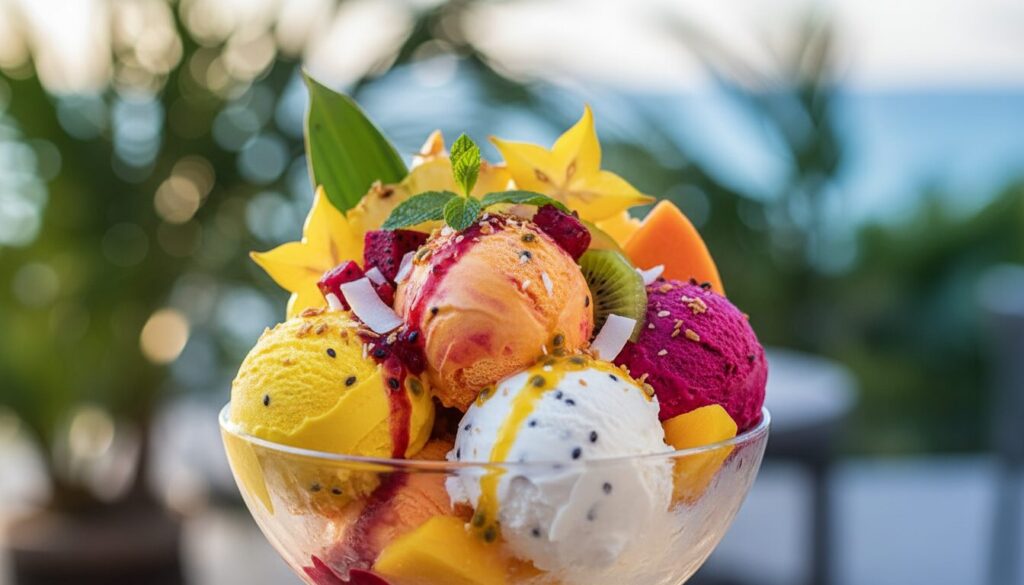 découvrez la glace trésor de l’atlantique aux fruits exotiques, une douceur rafraîchissante aux saveurs tropicales qui éveillera vos papilles.