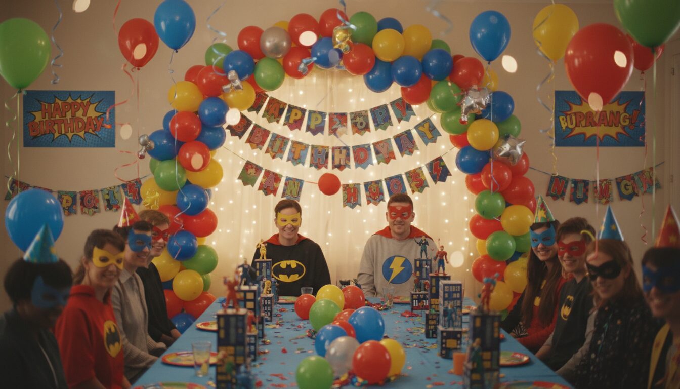 découvrez des idées originales d'objets de décoration pour une soirée super-héros inoubliable destinée aux enfants de 7 à 9 ans.