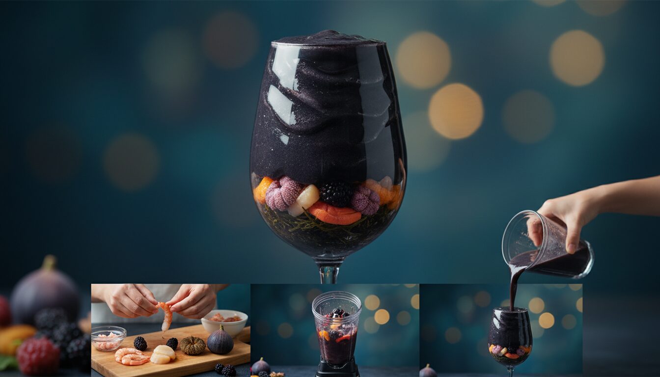 découvrez notre smoothie voile noire aux fruits des mers, une fusion originale et savoureuse qui marie fraîcheur marine et douceur fruitée pour un délice unique.