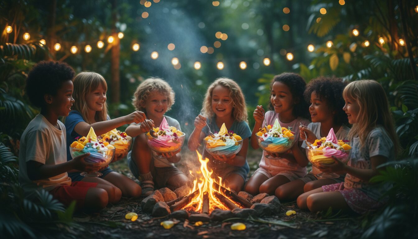 découvrez le yaourt glacé des aventuriers de la jungle enchantée, une douceur fraîche et exotique qui vous transporte au cœur d'une aventure savoureuse et pleine de fraîcheur.