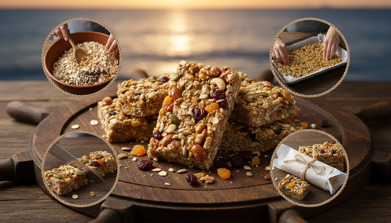 découvrez nos barres énergétiques spécialement conçues pour les marins intrépides, alliant énergie durable et saveurs marines pour accompagner toutes vos aventures en mer.