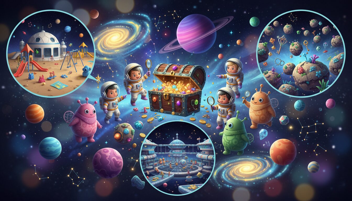 découvrez notre chasse au trésor dans l'espace spécialement conçue pour les enfants de 7 à 9 ans, une aventure ludique et éducative pleine de mystères et de surprises intergalactiques.