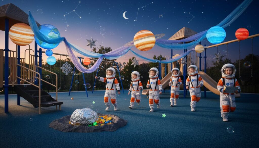 découvrez notre chasse au trésor dans l'espace spécialement conçue pour les enfants de 7 à 9 ans. une aventure ludique et éducative pour stimuler leur imagination et leur esprit d'équipe.