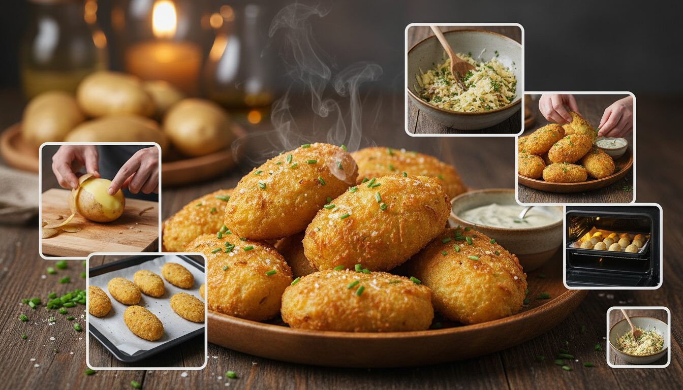 découvrez une recette ludique et savoureuse de croquettes de pommes de terre au four, parfaites pour un repas convivial et gourmand.