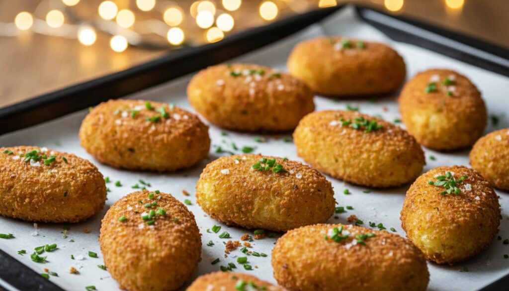 découvrez une recette ludique et savoureuse de croquettes de pommes de terre au four, parfaites pour un repas convivial et facile à préparer.