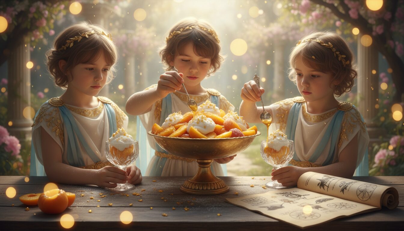 savourez un dessert au nectar d’apollon, une douceur divine pour un moment gourmand et enchanté.