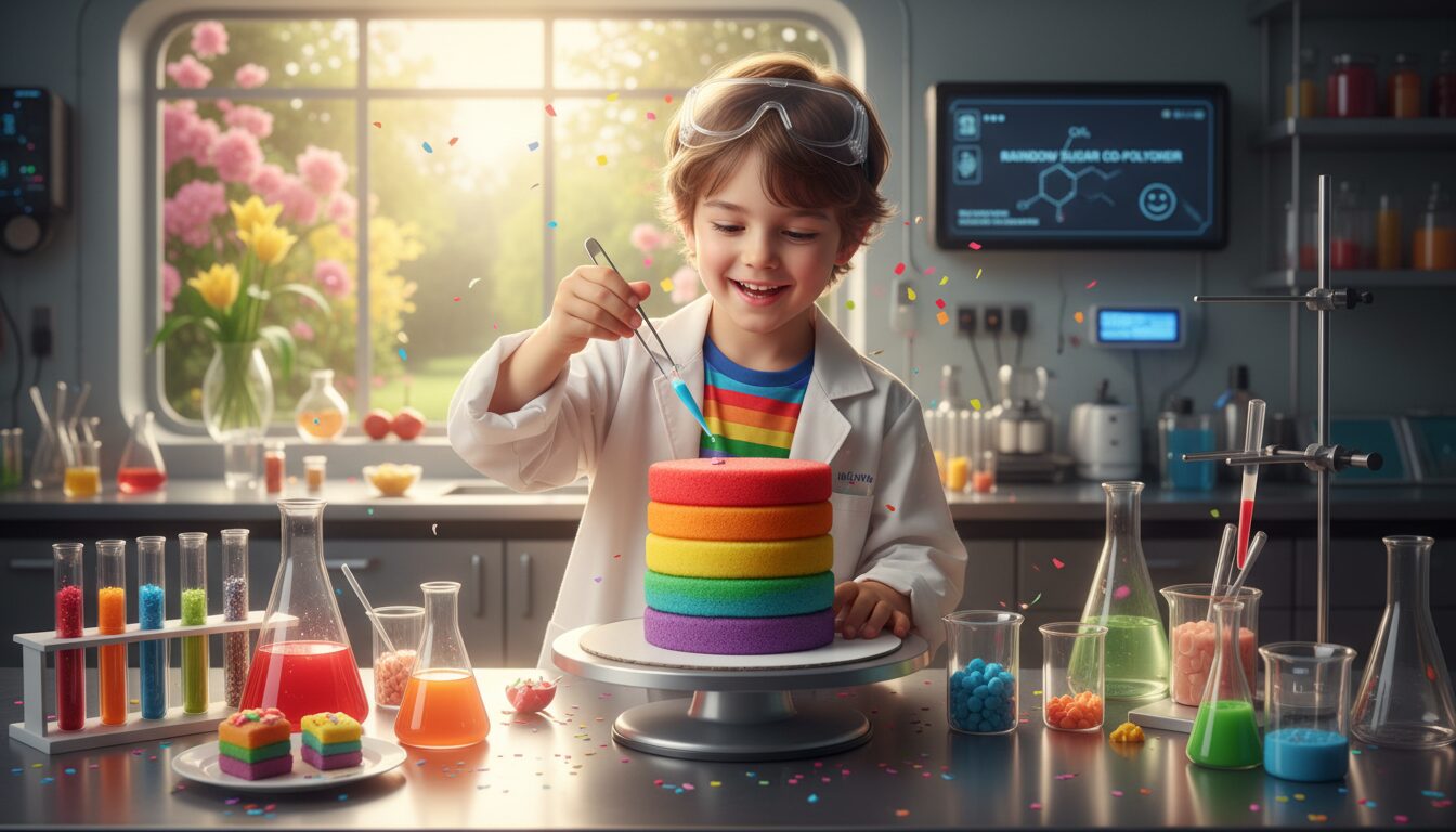 découvrez notre recette unique de gâteau arc-en-ciel sans gravité, un effet spécial spectaculaire à réaliser facilement au labo pour émerveiller petits et grands.