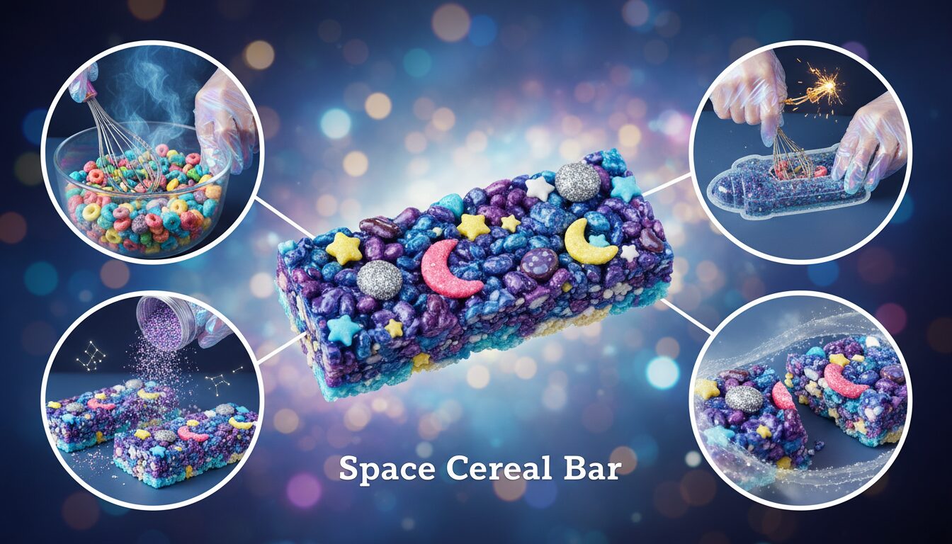 découvrez une expérience amusante et originale pour créer votre propre barre de céréales sur le thème spatial, parfaite pour petits et grands aventuriers de l'espace !