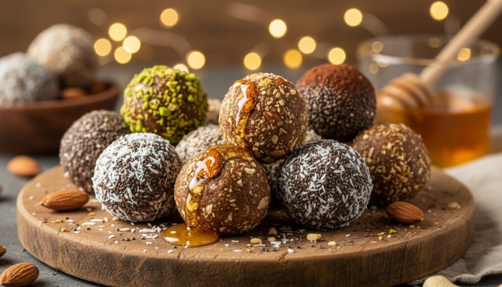 découvrez nos goûters bombes d’énergie aux noix et miel, parfaits pour une pause gourmande et naturelle pleine de vitalité.