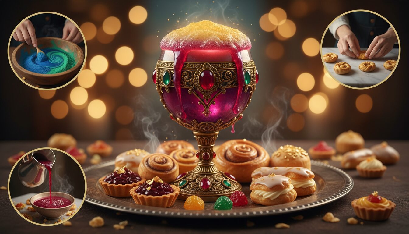 découvrez le breuvage royal du page gourmand accompagné de ses délicieuses gourmandises, une expérience sucrée et raffinée pour les palais exigeants.