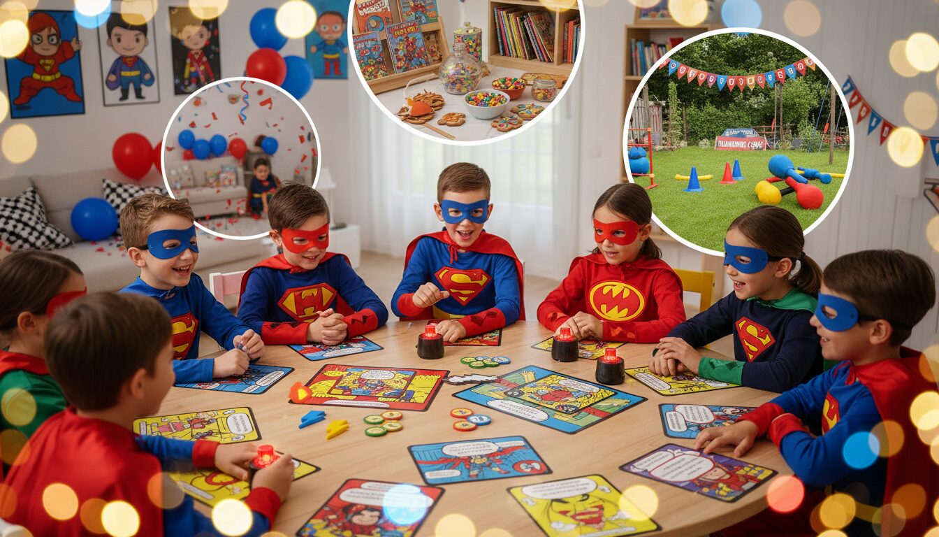 organisez un quiz super-héros captivant pour un anniversaire d'enfants de 10 à 12 ans, idéal pour divertir et rassembler petits fans de héros dans une ambiance festive et ludique.