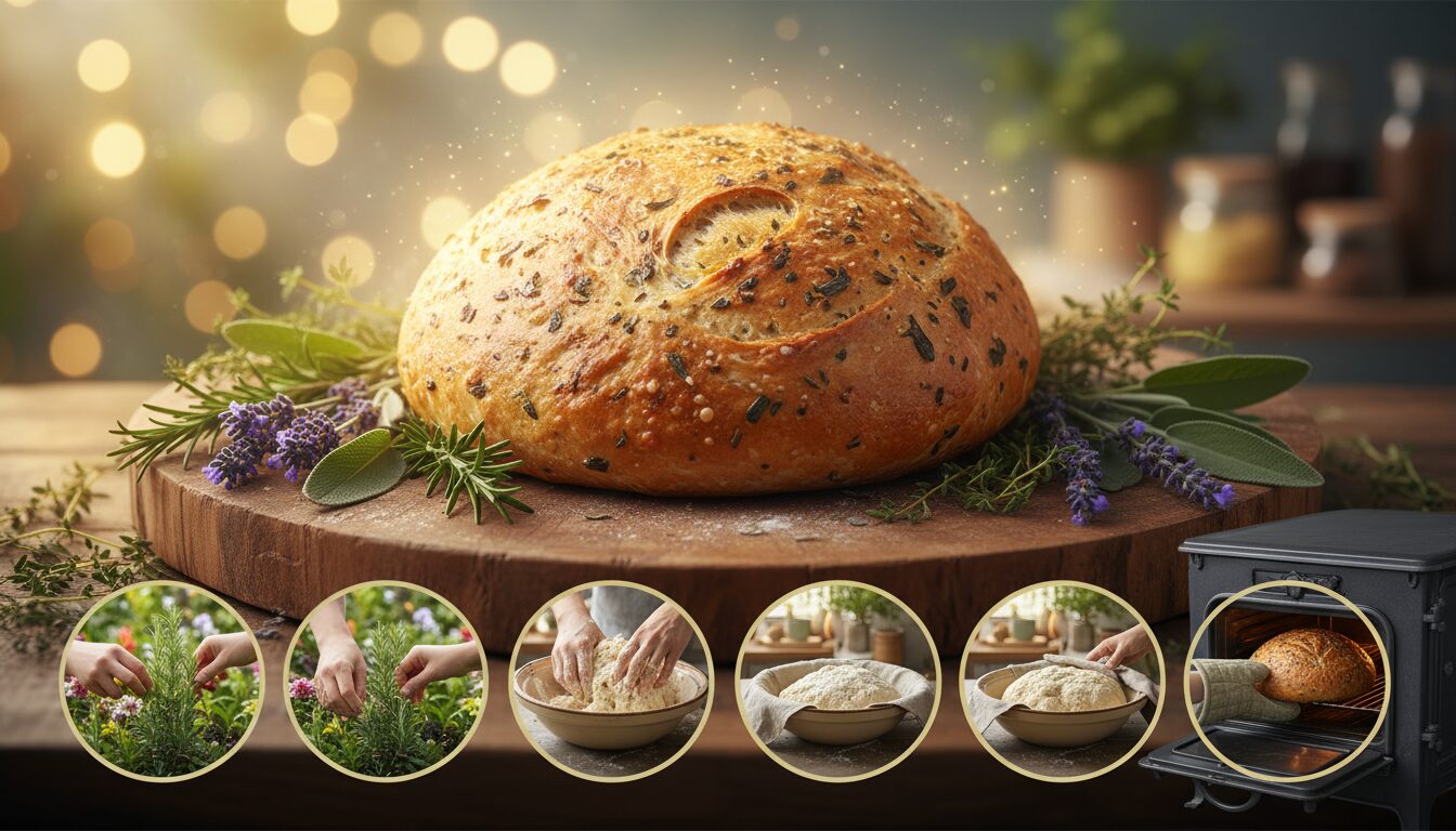 découvrez le secret d'un pain magique parfumé aux herbes du jardin des sorcières, une recette unique pour éveiller vos sens et enchanter vos repas.