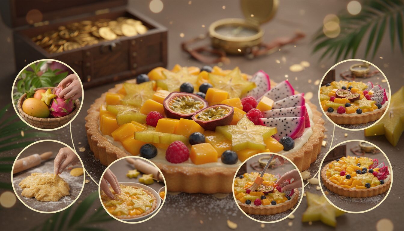 découvrez la délicieuse tarte aux fruits de l’île des pirates enchantés, un dessert exotique et sucré qui fera voyager vos papilles au cœur d’une aventure gourmande.