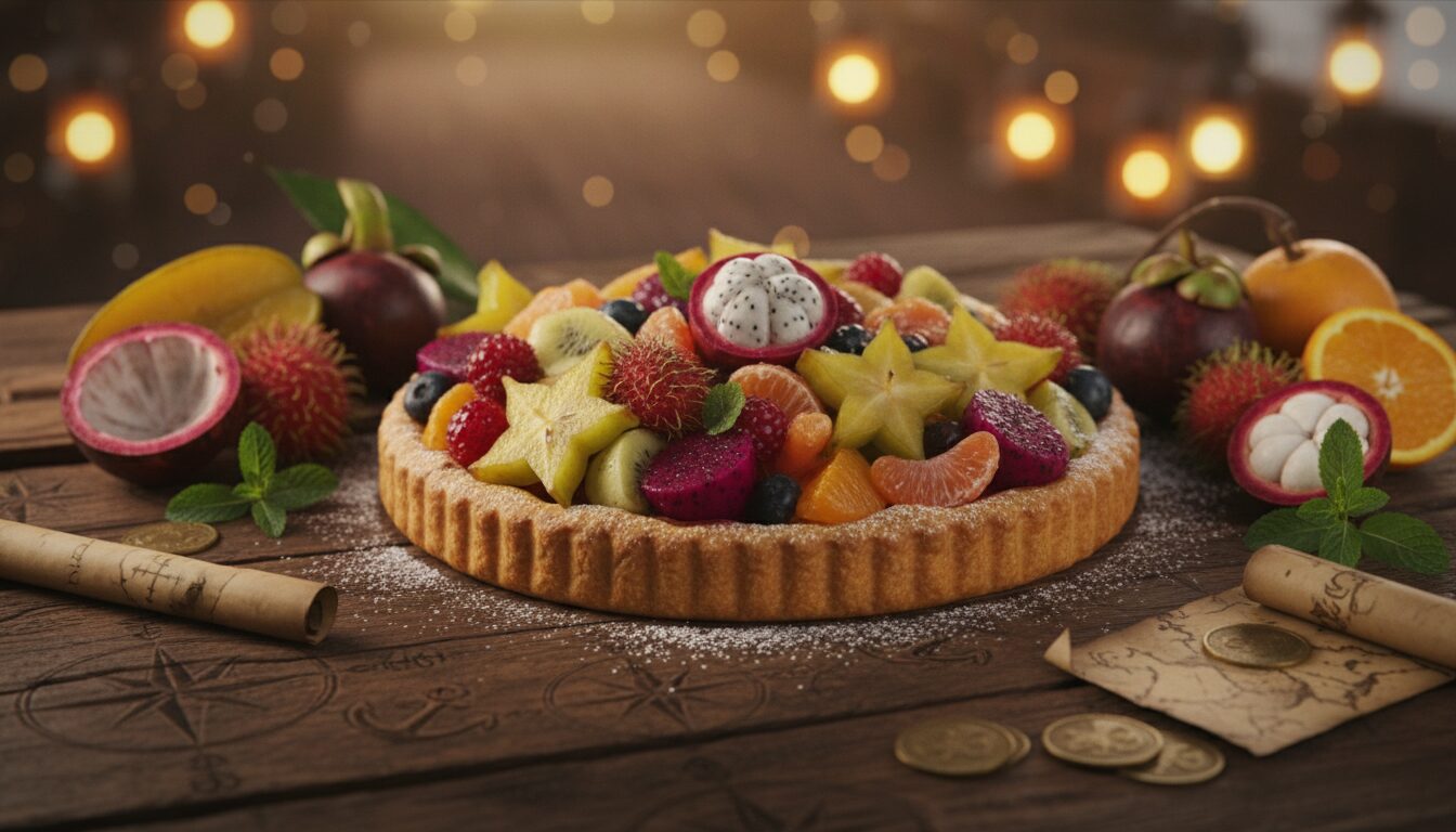 découvrez la délicieuse tarte aux fruits de l’île des pirates enchantés, une recette sucrée et exotique qui émerveillera vos papilles et vos invités.