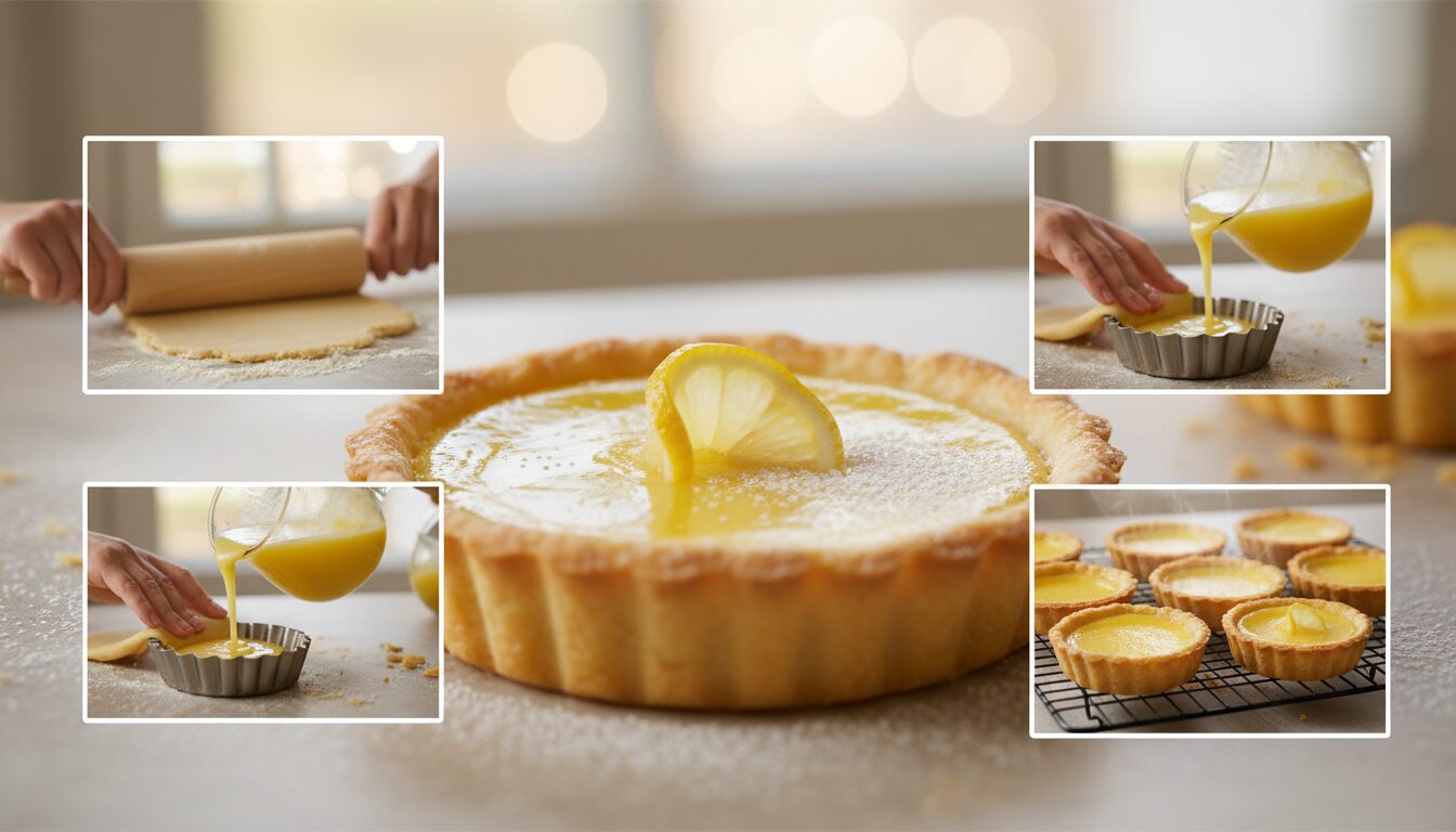 découvrez une recette simple et rapide de tartelette au citron, préparée avec une pâte prête à cuire pour un dessert gourmand et facile à réaliser.