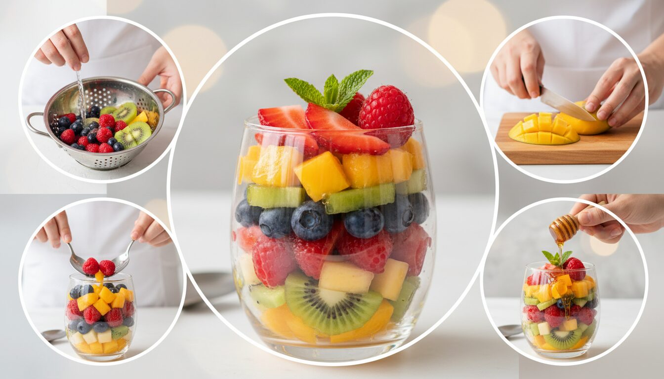 découvrez notre recette rapide et facile de verrine de fruits frais colorée, idéale pour une présentation gourmande et vitaminée en un clin d’œil.