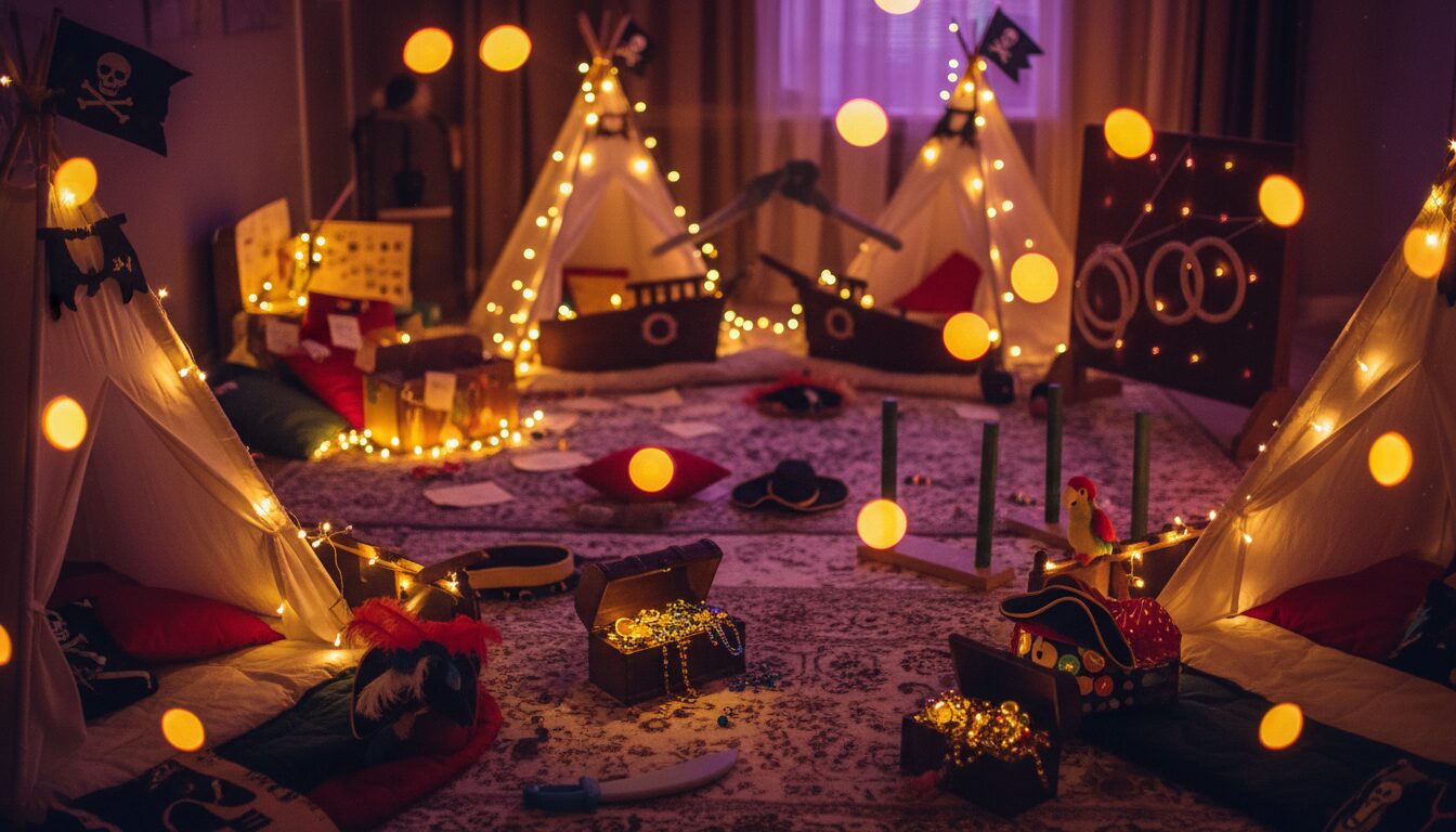 découvrez comment organiser une soirée pyjama sur le thème pirate avec des idées de jeux simples et amusants pour une ambiance conviviale et festive.