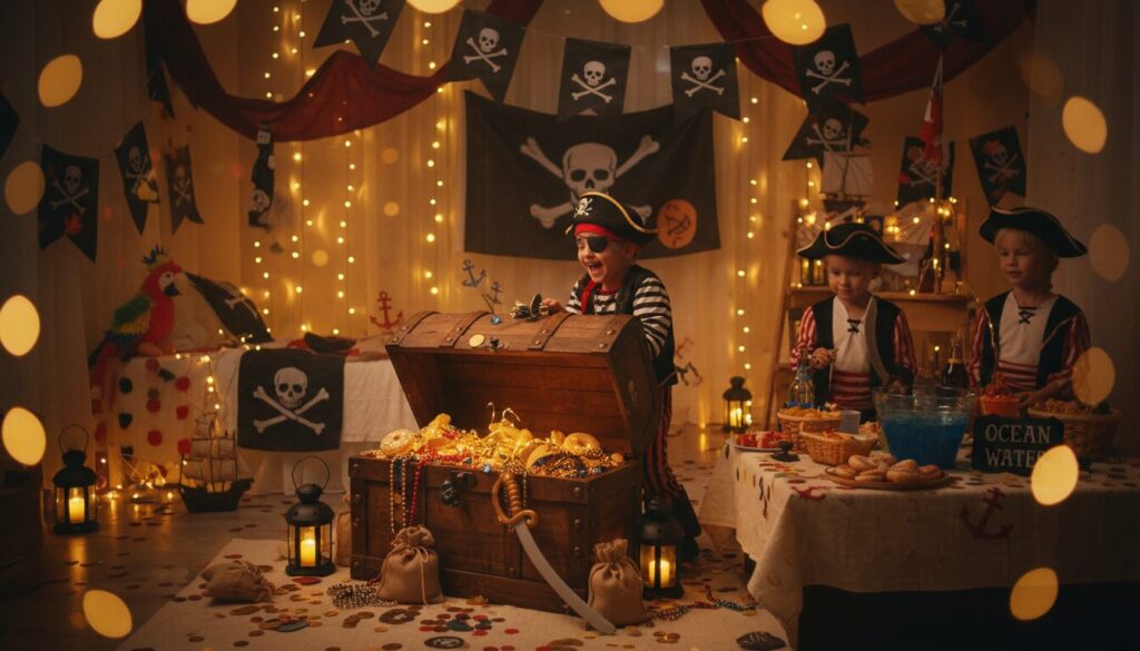 organisez une soirée pyjama sur le thème pirate avec des idées de jeux simples et amusants pour une ambiance festive et conviviale.