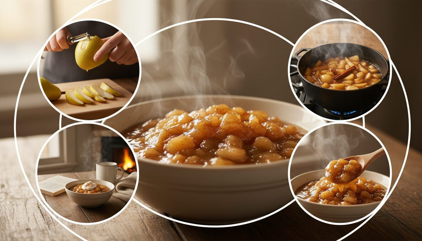découvrez notre délicieuse compote poire-cannelle, parfaite pour un goûter sain et gourmand. facile à préparer, elle ravira petits et grands avec ses saveurs douces et réconfortantes.
